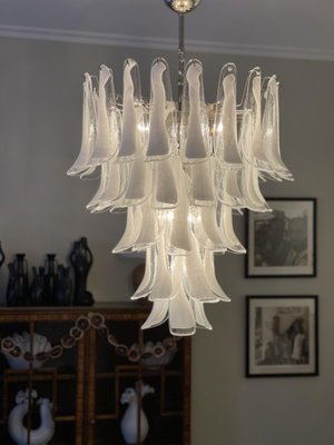 Large White Murano Chandelier in the Style of Mazzega-ARN-1128721