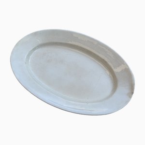 Large White Oval Serving Dish, 1950-OXJ-1722223