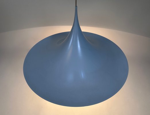 Large White Semi 70 Hanging Pendant Lamp in Aluminum by C. Bonderup and T. Thorup for Fog & Mørup, Denmark, 1967-JP-1796249