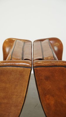 Large Wing Chairs in Sheep Leather, Set of 2-HPP-2033010