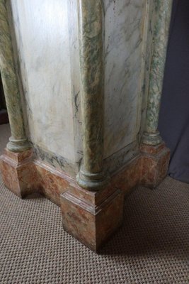 Large Wooden Columns in Faux Marble, Set of 2-WSV-1320914