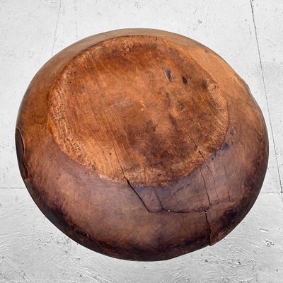 Large Wooden Dough Bowl, Japan, 1890s-DWL-1702574