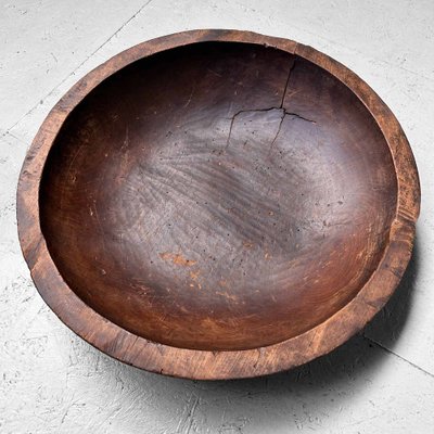 Large Wooden Dough Bowl, Japan, 1890s-DWL-1702574