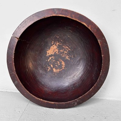 Large Wooden Dough Bowl, Japan, 1890s-DWL-1702575