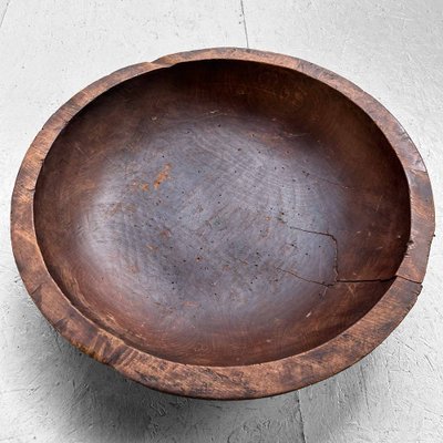 Large Wooden Dough Bowl, Japan, 1890s-DWL-1702574