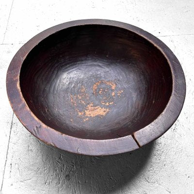 Large Wooden Dough Bowl, Japan, 1890s-DWL-1702575