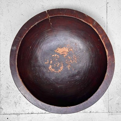 Large Wooden Dough Bowl, Japan, 1890s-DWL-1702575