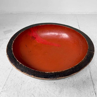 Large Wooden Urushi Dough Bowl, Japan, 1890s-DWL-1713121