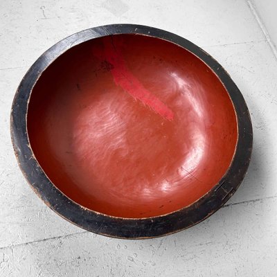 Large Wooden Urushi Dough Bowl, Japan, 1890s-DWL-1713121