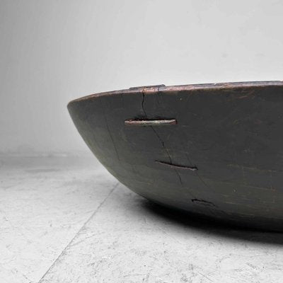 Large Wooden Urushi Dough Bowl, Japan, 1890s-DWL-1713121