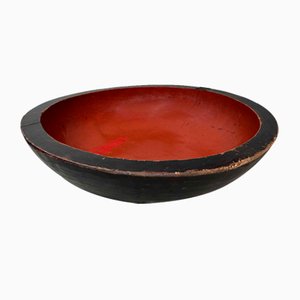 Large Wooden Urushi Dough Bowl, Japan, 1890s-DWL-1713121