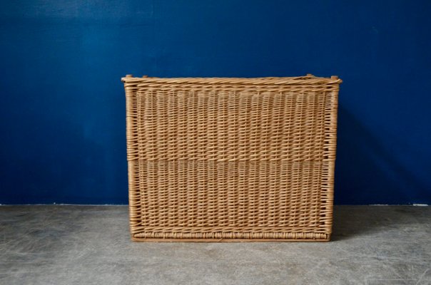 Large Woven Wicker Trunk, 1970s-AIU-1417423