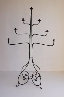 Large Wrought Iron Floor Candelabra, 1950s-PLT-890740