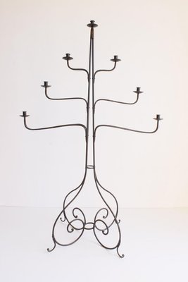 Large Wrought Iron Floor Candelabra, 1950s-PLT-890740