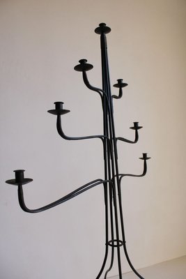 Large Wrought Iron Floor Candelabra, 1950s-PLT-890740