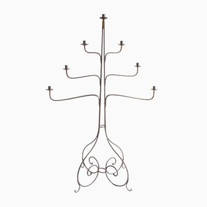 Large Wrought Iron Floor Candelabra, 1950s-PLT-890740