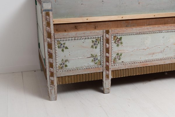 Late 18th Century Swedish Blue Pine Country Bench-MJF-1064257