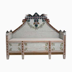 Late 18th Century Swedish Blue Pine Country Bench-MJF-1064257