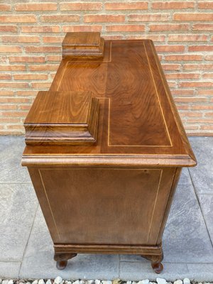 Late-19 Century Walnut and Marquetry Commode Chest of Drawers, 1890s-NOU-792811