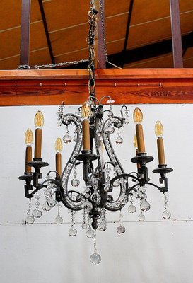 Late-19th Century Bronze Half-Cage Chandelier-RVK-753600