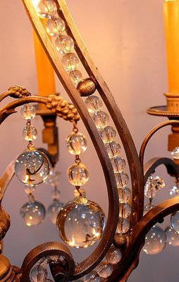 Late-19th Century Bronze Half-Cage Chandelier-RVK-753600