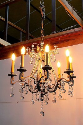 Late-19th Century Bronze Half-Cage Chandelier-RVK-753600