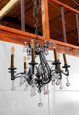 Late-19th Century Bronze Half-Cage Chandelier-RVK-753600