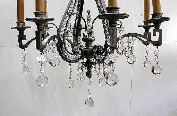 Late-19th Century Bronze Half-Cage Chandelier-RVK-753600