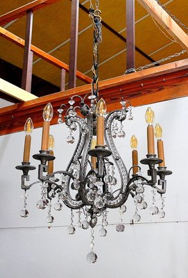 Late-19th Century Bronze Half-Cage Chandelier-RVK-753600