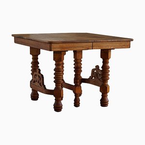 Late 19th Century Danish Baroque Square Dining / Desk Table-MXF-1363256