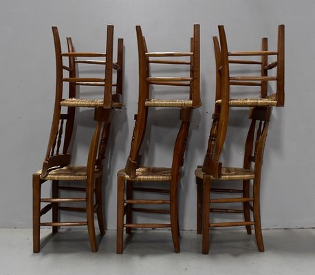 Late 19th Century Dining Chairs in Blonde Cherry, Set of 6-RVK-1438325