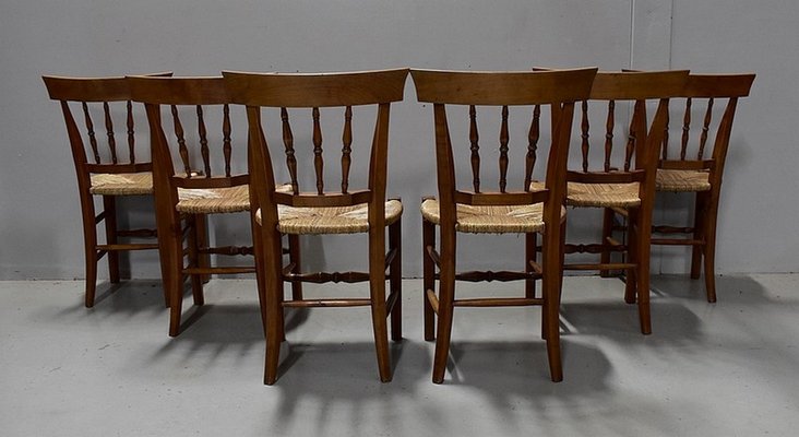 Late 19th Century Dining Chairs in Blonde Cherry, Set of 6-RVK-1438325