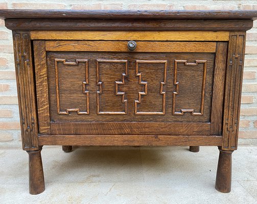 Late 19th Century French Carved Oak Coffer-NOU-1716315