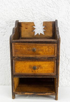 Late 19th Century French Chestnut Little Nightstand Shooting Star, 1940s-RIU-2042242