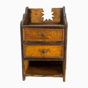 Late 19th Century French Chestnut Little Nightstand Shooting Star, 1940s-RIU-2042242