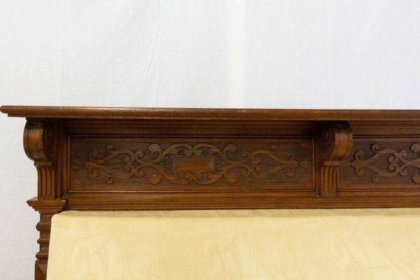 Late-19th Century French Provincial Oak High Back Bench, 1890s-RIU-713057