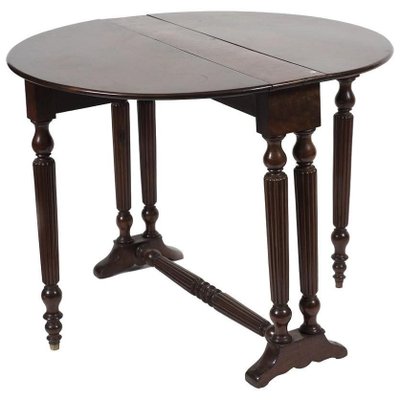 Late-19th Century Italian Mahogany Side Table-ZCI-752123