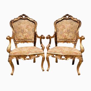 Late 19th Century Louis XV Venice Armchairs, Venice, Set of 2-SYQ-1693557