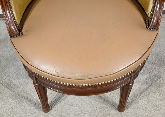 Late 19th Century Louis XVI Style Beech Swivel Desk Armchair-RVK-1806882