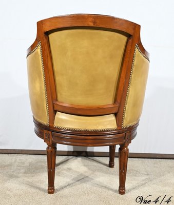 Late 19th Century Louis XVI Style Beech Swivel Desk Armchair-RVK-1806882