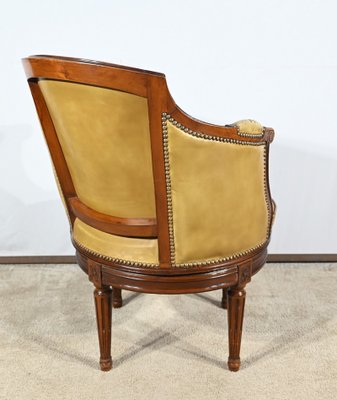 Late 19th Century Louis XVI Style Beech Swivel Desk Armchair-RVK-1806882