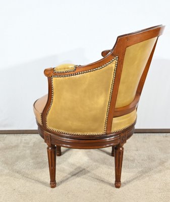 Late 19th Century Louis XVI Style Beech Swivel Desk Armchair-RVK-1806882