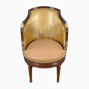 Late 19th Century Louis XVI Style Beech Swivel Desk Armchair-RVK-1806882