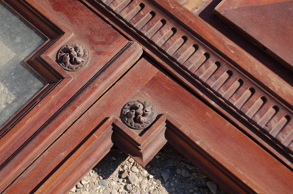 Late 19th Century Louis XVI Wall Panel in Mahogany-AWH-1359445