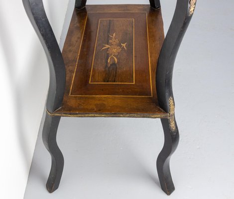 Late 19th Century Napoleon III Wood Marquetry and Brass Sewing Table, France, 1880s-RIU-1420999