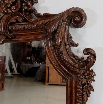 Late 19th Century Oak Chimney Mirror-RVK-1328795