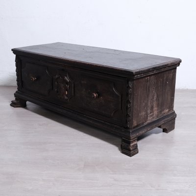 Late 19th Century Revisited Wooden Chest with Single Drawer with Two Compartments-XSG-2040972