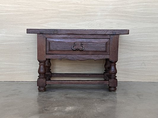 Late 19th Century Rustic Pyrenees Mountains Side Table, 1890s-PSK-1792290