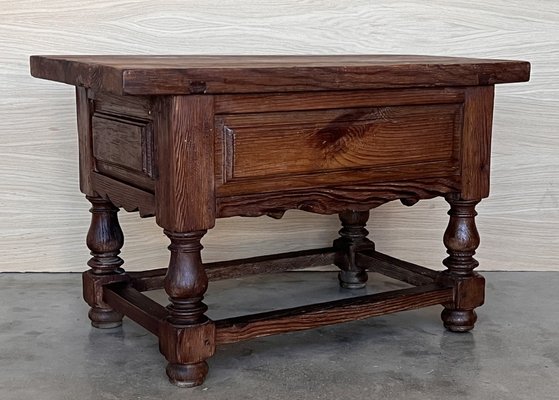 Late 19th Century Rustic Pyrenees Mountains Side Table, 1890s-PSK-1792290