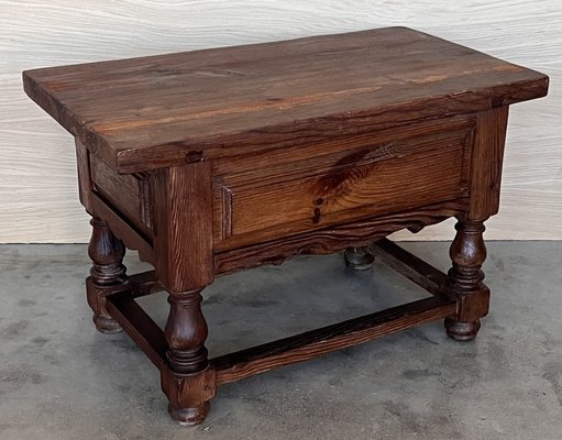 Late 19th Century Rustic Pyrenees Mountains Side Table, 1890s-PSK-1792290